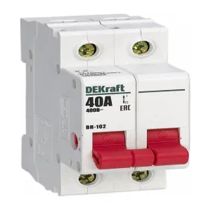 Schneider Electric 17024DEK — выключатель-разъединитель ВН-102 2P 40 А (ШНАЙДЕР) Schneider Electric 17024DEK — выключатель-разъединитель ВН-102 2P 40 А (ШНАЙДЕР)