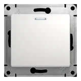 Schneider Electric GSL000117 кнопка звонковая 1 НО, 1 клавиша, белая, серия Glossa
