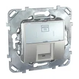 Schneider Electric Розетка телефонная RJ12 UNICA TOP, алюминий, MGU5.493.30ZD