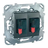Schneider Electric MGU5.8787.12ZD аудиорозетка Unica Top, графит