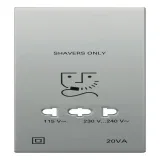 Schneider Electric Merten MTN213446 розетка для бритья, сталь лакированная