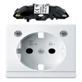Schneider Electric MERTEN SYSTEM M накладка на розетку MTN2334-0319 (с заземлением, со шторками, белый)