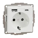 Schneider Electric MTN2367-0325 розетка с 2xUSB, скрытый монтаж, белый