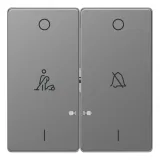 Клавиша двойная с линзами Schneider Electric MERTEN D-LIFE, нержавеющая сталь