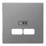 Schneider Electric Merten D-Life MTN4367-6036 - накладка на USB-розетку, сталь нержавеющая