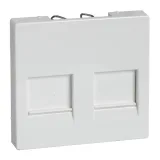 Schneider Electric MERTEN SYSTEM M MTN4562-0319 — накладка на информационную розетку 2 поста, белый