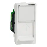 Schneider Electric NU341418 розетка компьютерная RJ45, категория 6, 1 модуль, белый, серия Unica New