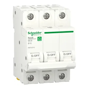 R9F02310 Автоматический выключатель Schneider Electric Resi9, 3 полюса, 10A, тип B, 6kA (ШНАЙДЕР) R9F02310 Автоматический выключатель Schneider Electric Resi9, 3 полюса, 10A, тип B, 6kA (ШНАЙДЕР)