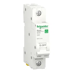 R9F12163 Автоматический выключатель Schneider Electric Resi9, 1 полюс, 63A, тип C, 6kA (ШНАЙДЕР) R9F12163 Автоматический выключатель Schneider Electric Resi9, 1 полюс, 63A, тип C, 6kA (ШНАЙДЕР)